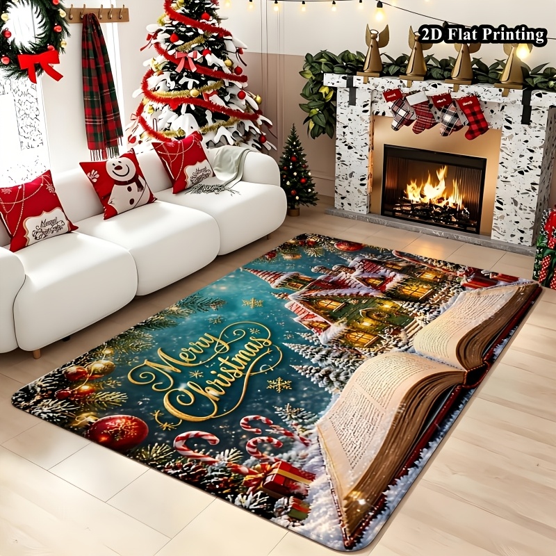 Commercial Book Printing Machines - 1 alfombra navideña plana en 2D,