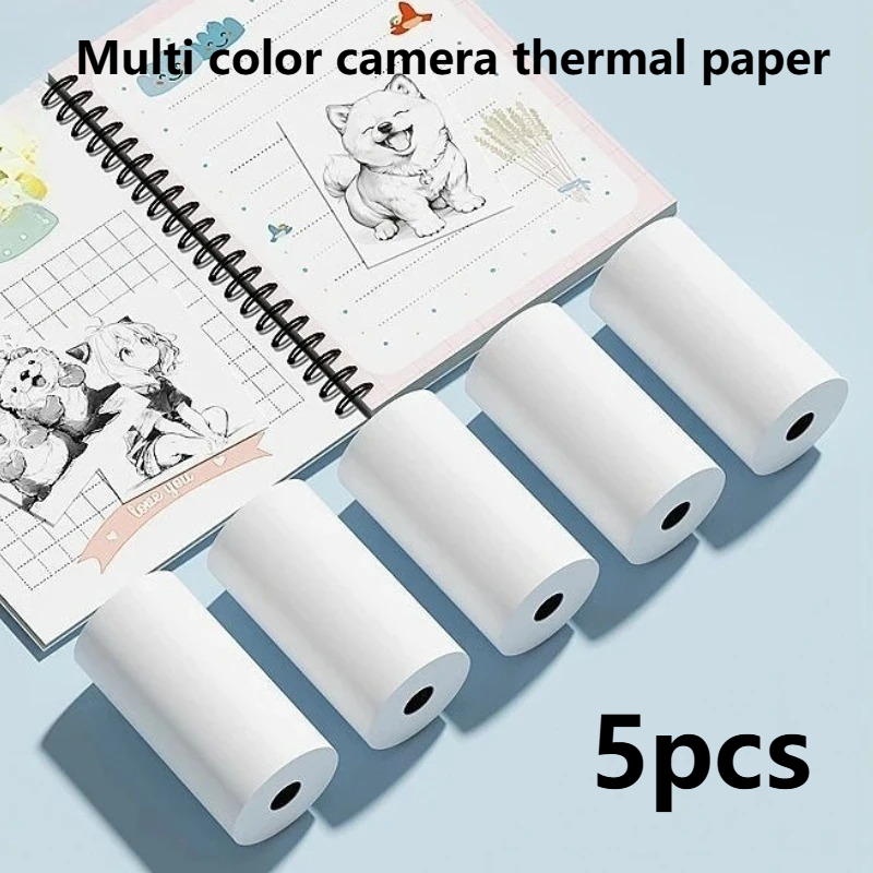 Photo Printer - 5 rollos de pegatinas adhesivas térmicas,