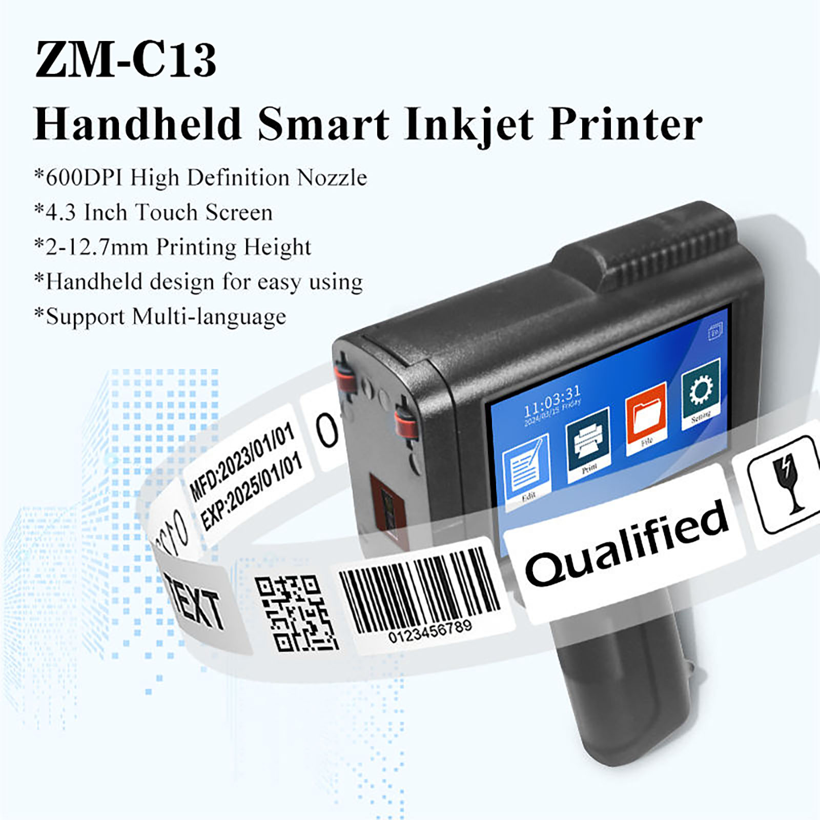 Impresora de inyección de tint - Barcode Printer reseña y precio