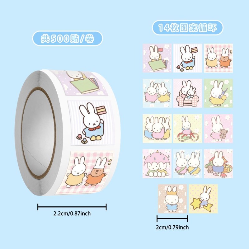 Miffy - Rollo de 500 Pegatinas - Printer Paper reseña y precio